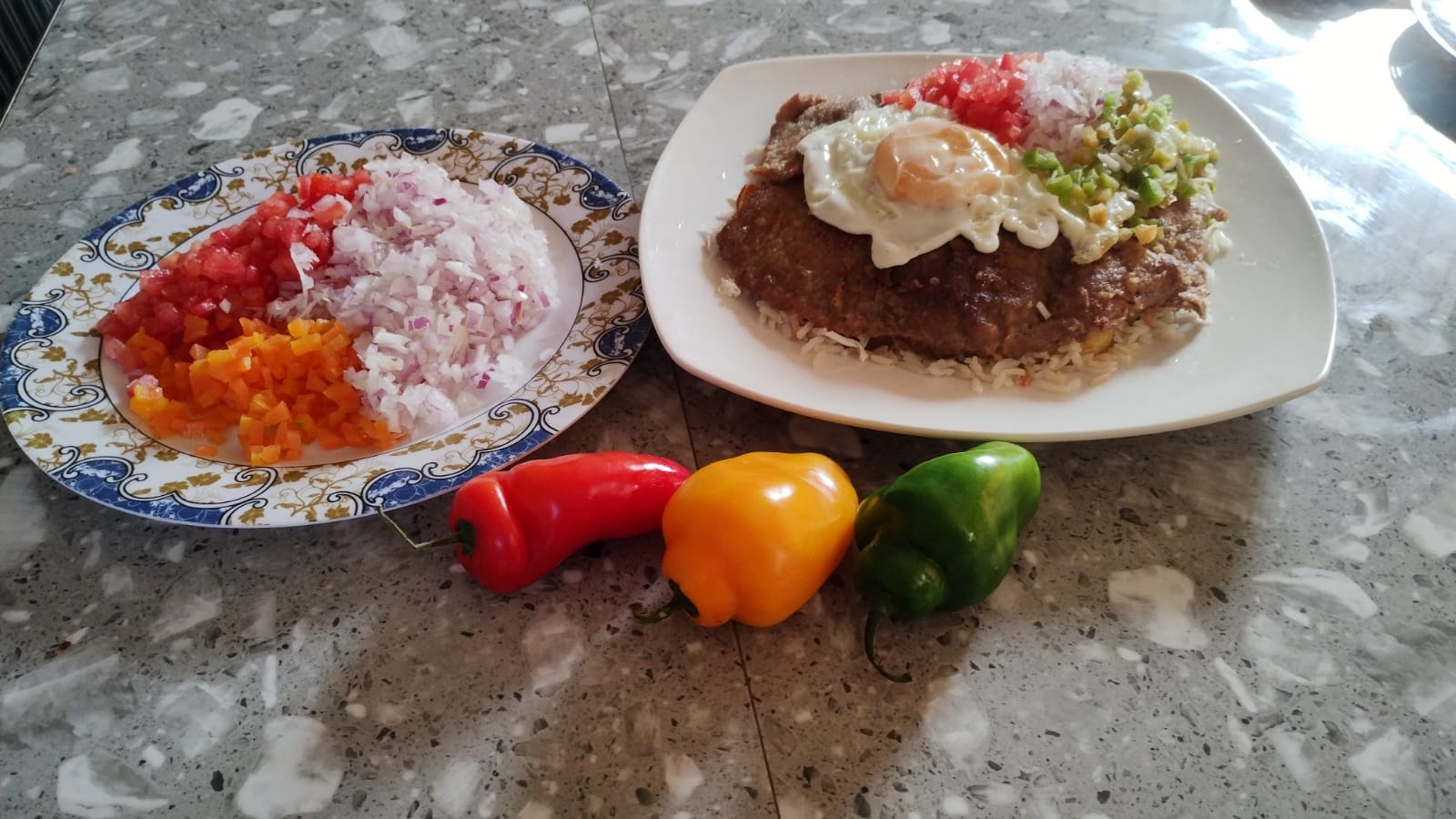 Traditional silpancho, a typical Cochabamba dish